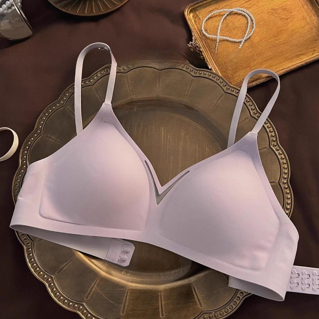 Damen Atmungsaktiver Nahtloser BH für Große Oberweite Minimierend Push-Up Rückenfrei Französische Dreiecksschale Großes U-förmiges Rückendesign