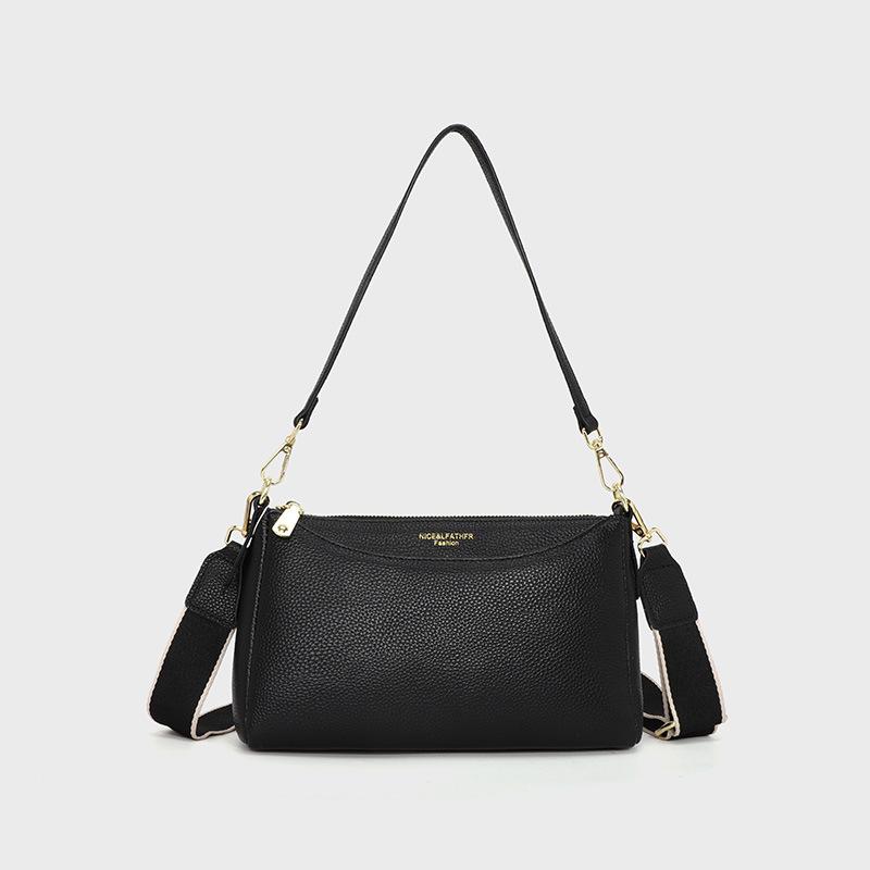 Genuine Leather Women's Bag Fashionable Single-shoulder Crossbody Bag Cowhide Small Square Bag