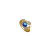 Real Gold Electroplated Leaf Eyes Zircon Fashion Slightly Inlaid Light Luxury Ring Index Finger Ring Same Cold Wind