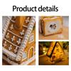 Christmas Village Houses Christmas Collectible Buildings with LED Light Christmas Decors Gingerbreads House Figurine