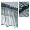 Yousheng Short Curtain Wear Rod Style Scratch-Proof Wrinkle-resistant Non-fading Tear-Resistant Rhombus Lace Mesh Short Curtain for Cafe