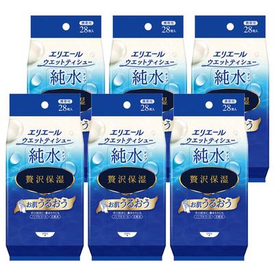 Elle Air Wet Tissue Luxury Moisturizing Pure Water Type Portatile 168 fogli Fogli x 6 (28 confezioni) [Acquisto all'ingrosso]