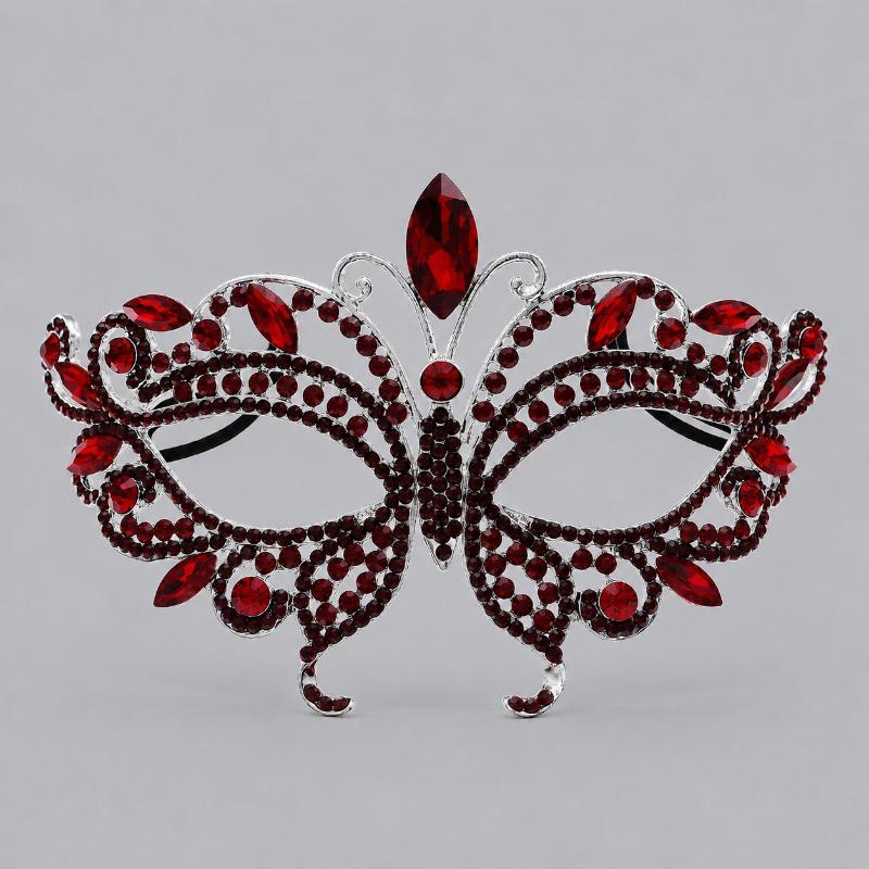 Luxurious Alloy Full-face Mask, Halloween Party, Birthday Masquerade, Bride's High-end Mask