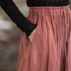 Johnature Women Vintage Wide Leg Pants Elastic Waist Tie-dye Trousers Autumn Loose Belt Long Pants