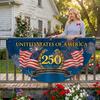 STATI UNITI D'AMERICA 250° Anniversario Giorno dell'Indipendenza Semi-Quincentennale Bandiera 1776 2026 Decorativa da Appendere Esterno Interno