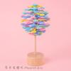 Wooden Spinning Lollipop Fisher Series Creative Ornament Children'S Creative Toys Christmas Spinning Spiral Tree Toy