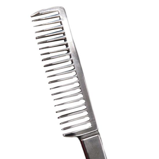 2Pcs Animal Comb Thickened Tooth Durable Polishing Surface Ergonomic Design Convenient Grooming Metal