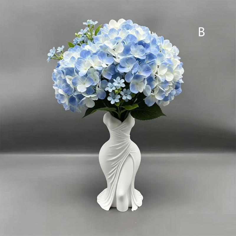 Kleidförmige 3D-gedruckte Blumenvase Verdrehtes Design Minimalistischer Stil Elegante Kleidervase Blumendekoration