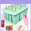 Silicone Ice Pop Molds 12 Cavity With Lid For Homemade Frozen Treats