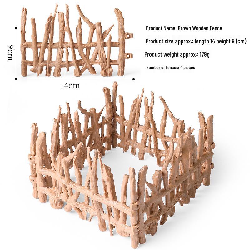 Creative Simulation Fence Set for Farm, Ranch, Zoo, or Sandbox Decorations