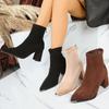 Autumn Winter Pointed Toe Stretch Slim Women Ankle Boots Fashion Sexy Pointed Toe Stripper Party Short Booties Zapatos De Mujes