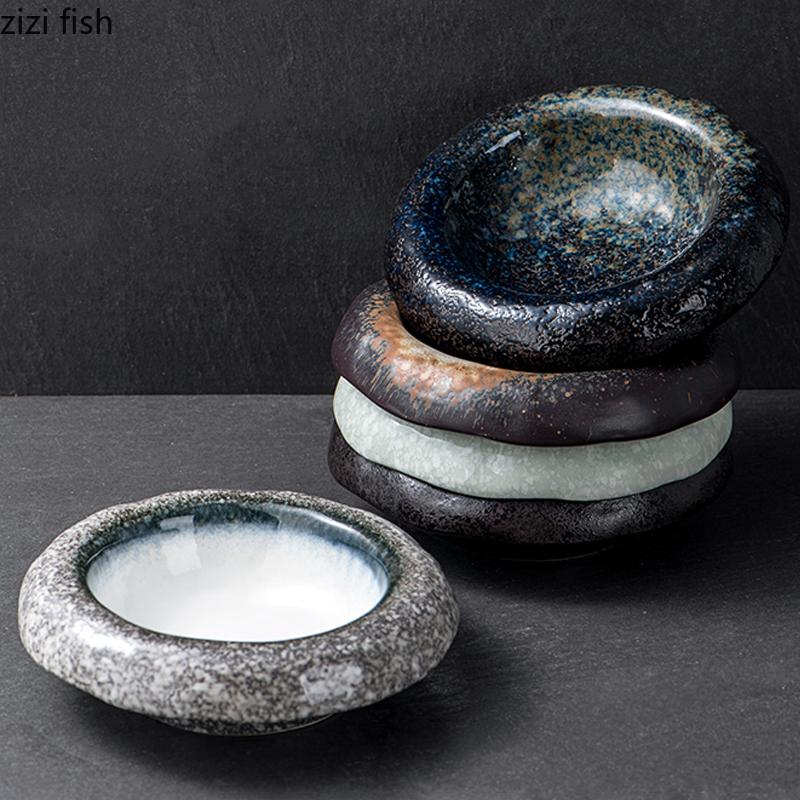 Ceramics Dinner Bowl Vintage Round Tableware Soup Basin Pasta Plate Household Restaurant Snack Pastry Dessert Plate Noodle Bowls