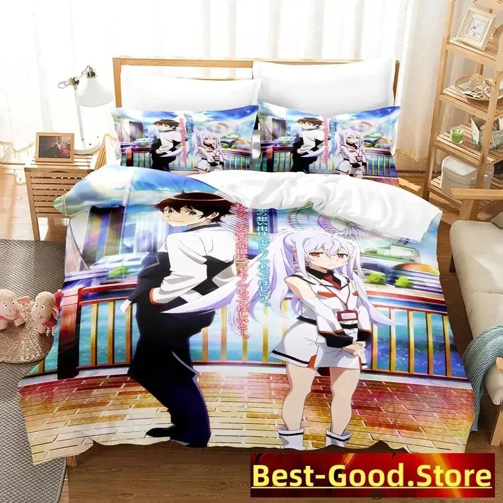 PLASTIC MEMORIES Bedding Set Printed Bed Set With Pillowcase Bed Duvet Cover Soft Single Double For Queen Super King Size