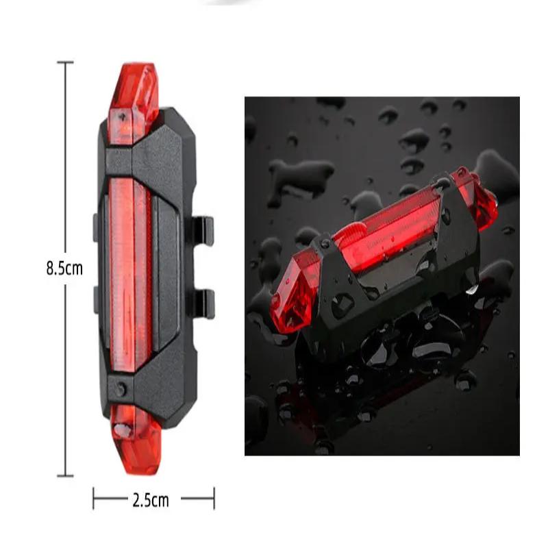 USB Rechargeable Bicycle Headlight and Taillight Waterproof for Enhanced Nighttime Safety