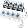 LED Lichtgevende Sleutelhanger Toetsenbord Klikbare Knop Fidget Speeltje voor Stress Angst Verlichting Draagbaar Bureau Accessoire Kantoor Decoratie Cadeau