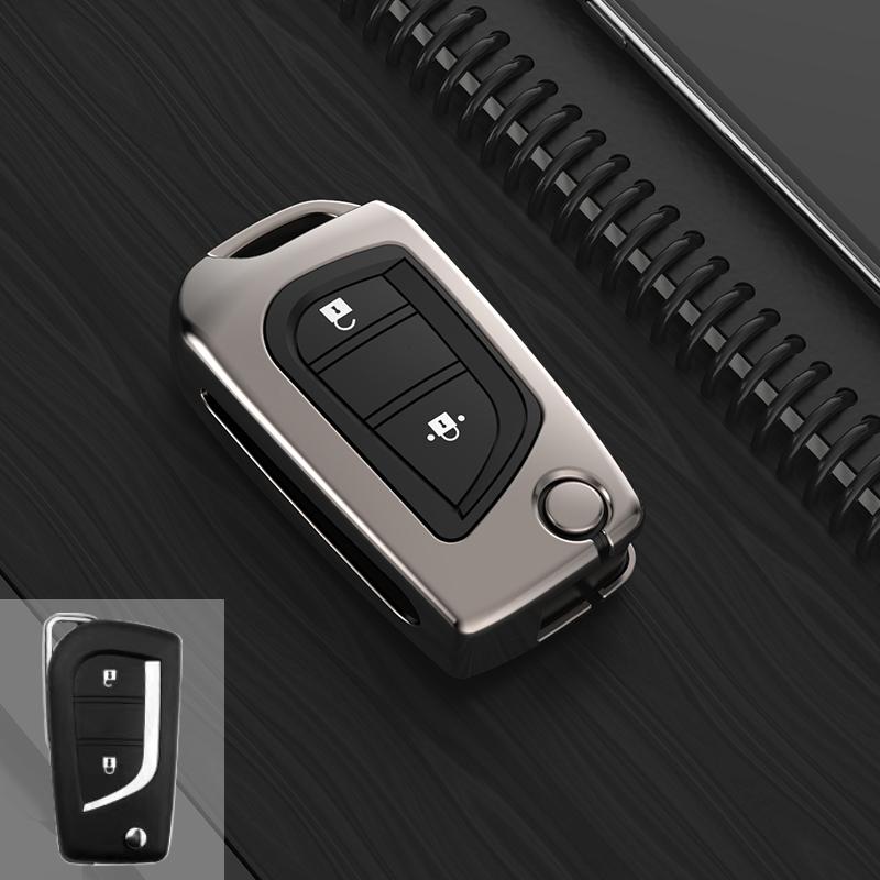 For Toyota Corolla Levin Camry Highlander Rav4 Prado Aluminium Alloy Car Key Case Cover Key Bag Shell Protector Accessories