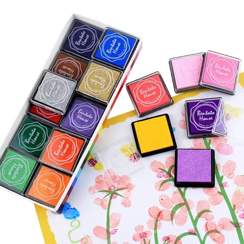20pcs Multi-colored Giant Ink Pads Stamp Pads Inkpad Handmade DIY Craft For DIY Craft Scrapbooking Finger Paint Ink Pad Set