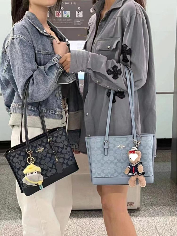 Dámská chambrayová taška KOU Jasmine Tote & Crossbody - Lehká, Velkokapacitní, Doprava zdarma