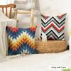 Calm Geometric Color Cushion Cover Natural Linen Organic Fabric DoubleSided Printing Couch Pillow Covers Home Decor