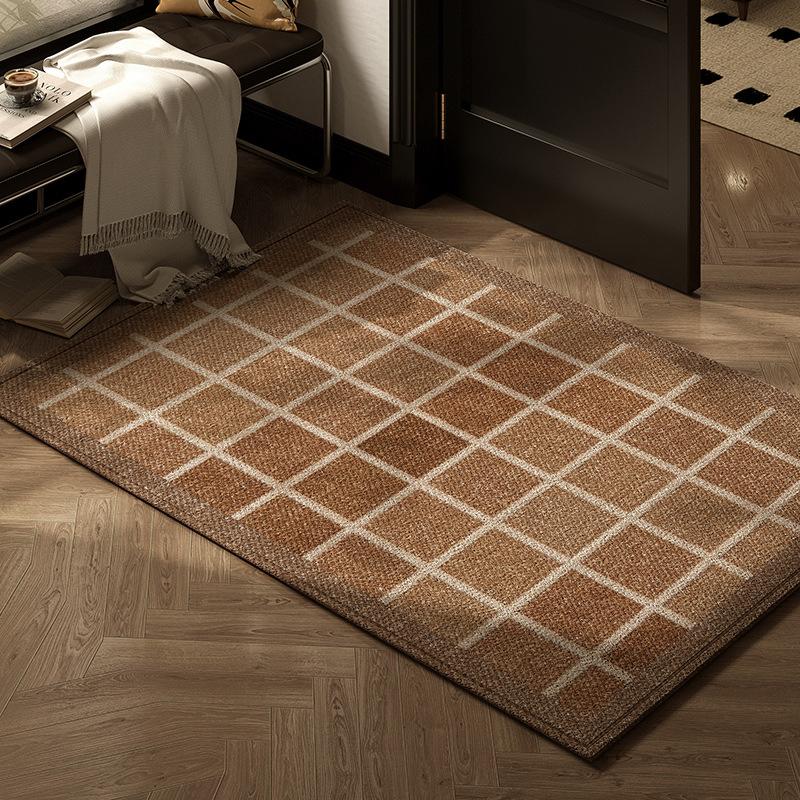 Retro Green Entrance Door Mat Anti Slip Foot Mat for Home Use Living Room Carpet Door Mat