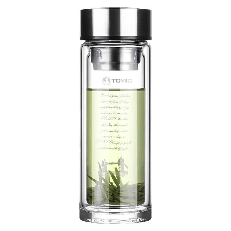TOMIC TG82003 Double-Wall Borosilicate Glass Mug