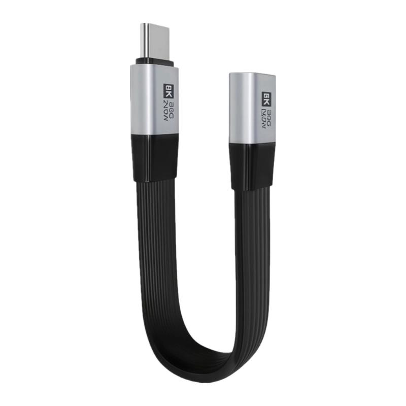 

Силиконовый удлинительный кабель 80 Гбит/с 240 В USB C на USB C Удлинительный кабель Папа-Мама Передача данных Видеодисплей 8k@60 Гц