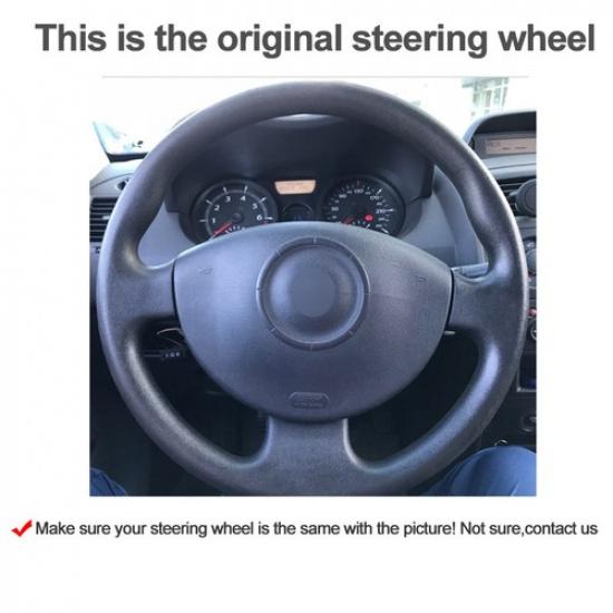 For Renault Megane 2 2003-2008 Kangoo Scenic 2 Hand Sewing Steering Wheel Cover