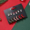 Claus  Female Ear studs Christmas Earrings Set Red Dangle Earrings Korean Style Earrings