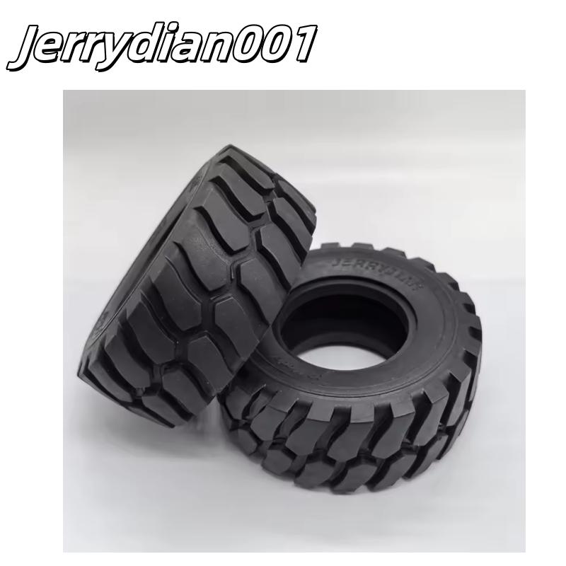 RC 1 Pair LESU Diameter 45MM Height Wheel Rubber Tyres 110Mm for Remote Control 1/15 Hydraulic Loader RC Car Accessories