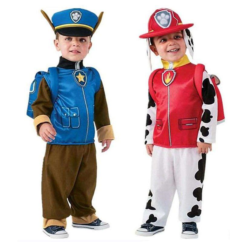 Paw Patrol Chase Marshall Skye Costume For Kids With Exquisite Stitching**