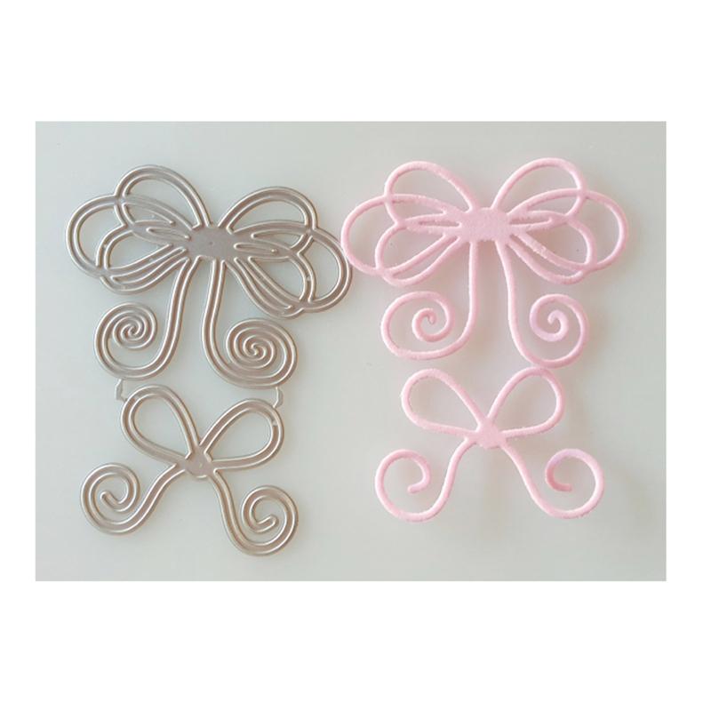 Metal Die Cuts Carbon Steel Embossing Stencils Bow Shape Cutting Dies for Paper Crafts Card Making DIY Scrapbooking