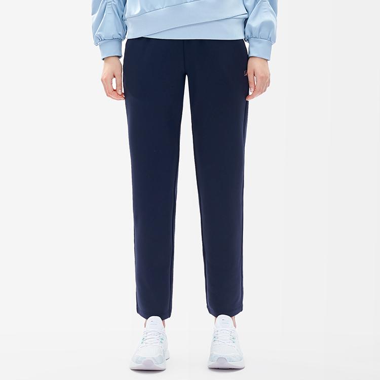 FILA Athletics Logo Knitted Sports Pants Women bottoms Dark-Blue A11W211603F-NV