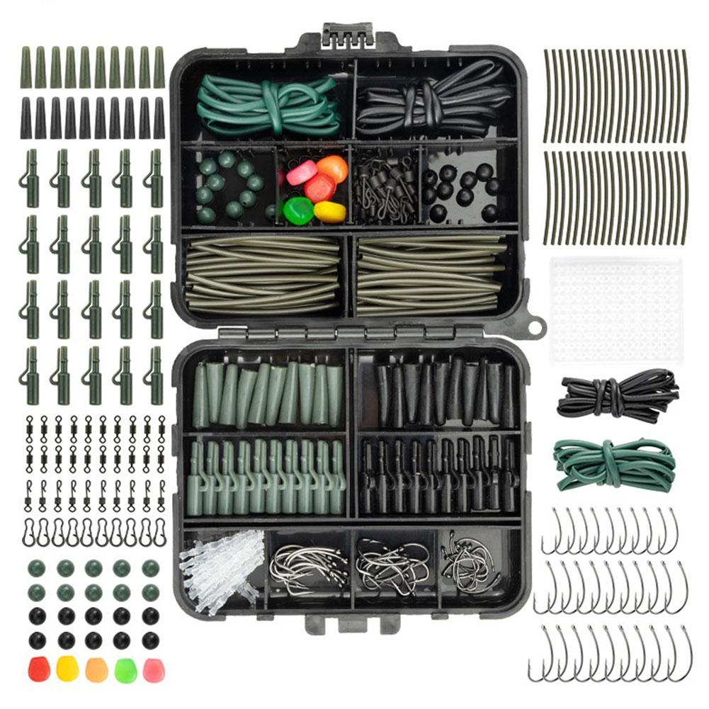 277Pcs Carp Fishing Accessories with Storage Box Carp Fishing Rigs Assortment Wear Resist for Outdoor Fishing Accessories Tool