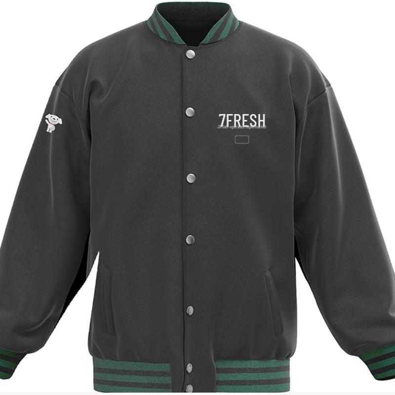 INTIK Cotton Blend Knit Baseball Jacket 5XL