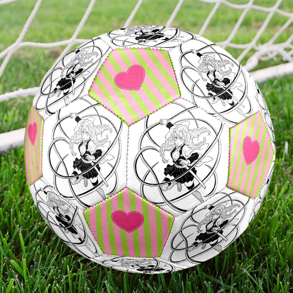 1pc Demon Slayer Kimetsu No Yaiba Soccer Ball Size 5 Indoor Soccer Ball Fashion Colorful Backyard Game - Great For Sports Fans Gift HE22