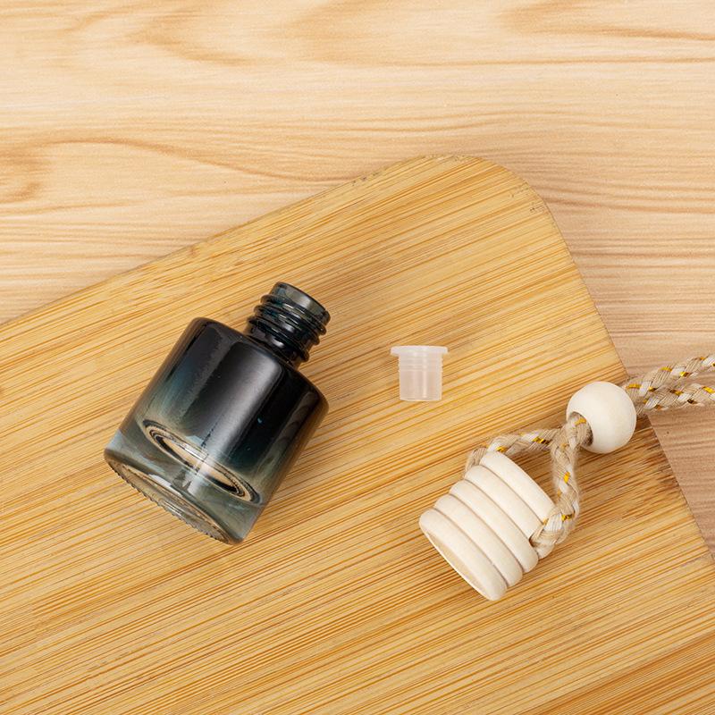 8ML Cylindrical Bottle with Five Wire Lid, Fragrance Car Air Freshener, Essential Oil Diffuser Ornament, 1Pc