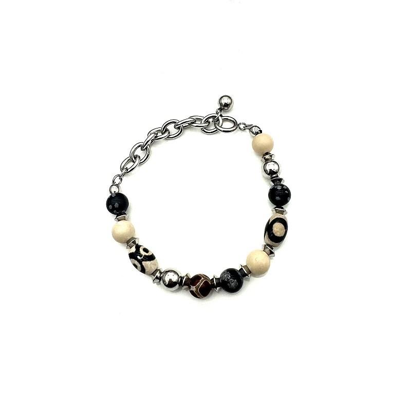 Vintage Natural Stone Beaded Bracelets For Men And Women Handmade Geometric Style