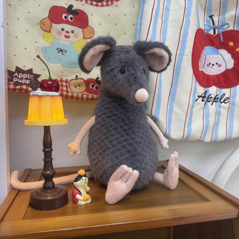 Lachlan Sad Jellycat Rat Plush Toys With Pp Cotton For Teens Daily Gifts Holiday