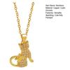Cat Pendant Necklace Cubic Zirconia Cute Kitty Butterfly Necklace Animal Charm Jewelry Gift for Cat Lovers Women