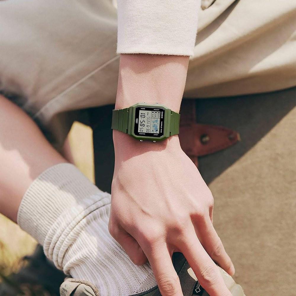 Casio World Time Digital Unisex Wristwatch LF-30W-3A Biomass Plastic Band Khaki Green
