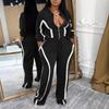 AL335 Women's Autumn/Winter Sports Suit: Cotton Jacket & Sweatpants Two-Piece Set