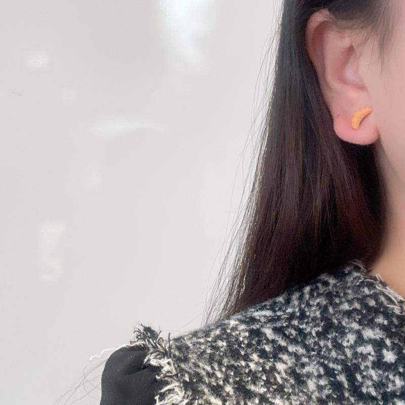 3Pair Mini Twisted Croissant Stud Earring Simulated Bread Earrings For Women Minimalist Food Fine Jewelry Bead Accessories