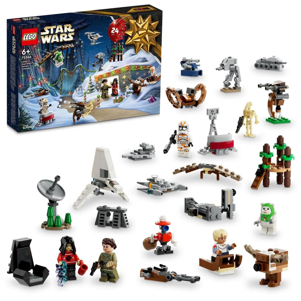 LEGO Star Wars Advent Calendar Gift 75366 Toy Blocks Birthday Gift Space Adventure Boys Ages 6 and Up