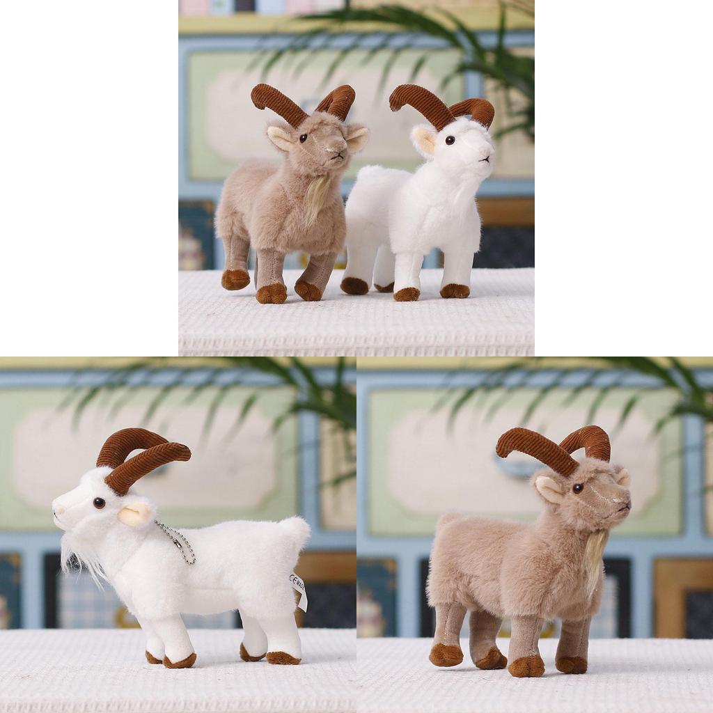 Plush Goat Keychain Cute Animal Bag Charm With Pp Cotton Filling For Kids And Adults
