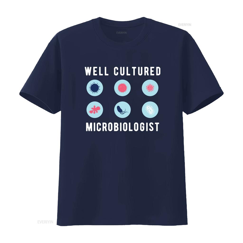 Microbiologist T Shirt Future Microbiology Teacher Well Cultured Science Lover  vintage Washed designer clothes Breathable