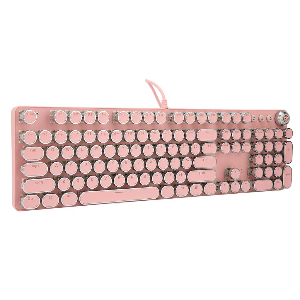 Mechanical Keyboard 104 Keys Real Mechanical Shaft Blue Switch 2 Colors Injection Wired Multi Mode Keyboard Gaming