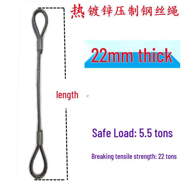 Heavy-Duty Hot-Dip Galvanized Stainless Steel Wire Rope Sling