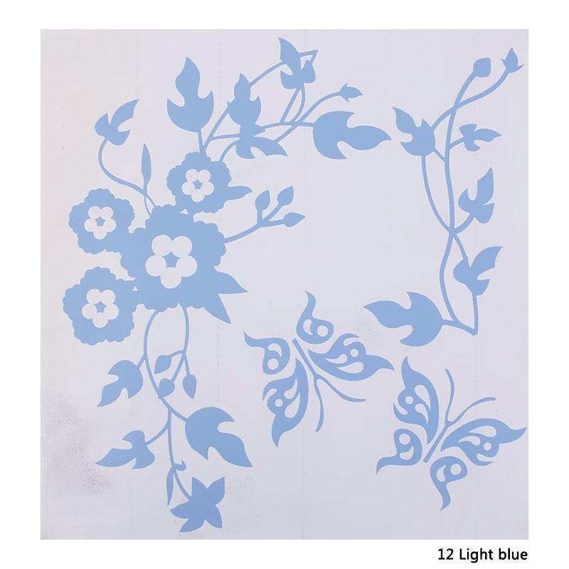 

FEIJIEAST красочная бабочка и цветок наклейка на сиденье для унитаза ванная комната стены домашний декор 30cm*30cm светло-синий