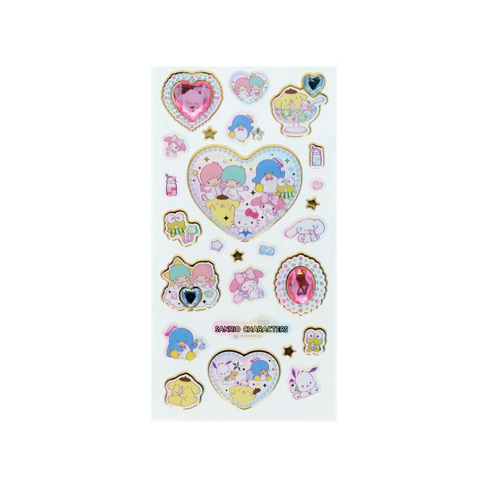 Stationery Sanrio Characters S8815755 Sun-Star Jewel-Style Stickers,