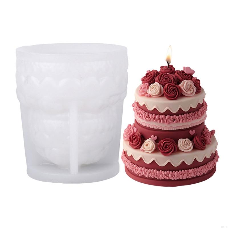 Rose Cake Silicone Mold For Epoxy Resin Soap Chocolate Baking Tool HX6C